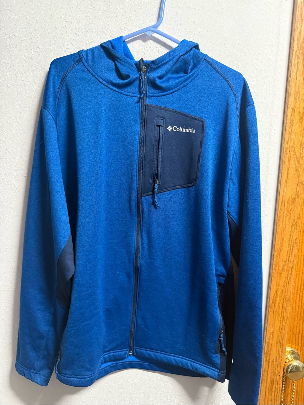 Columbia Men's Royal Blue Full-Zip Hooded Performance Fleece